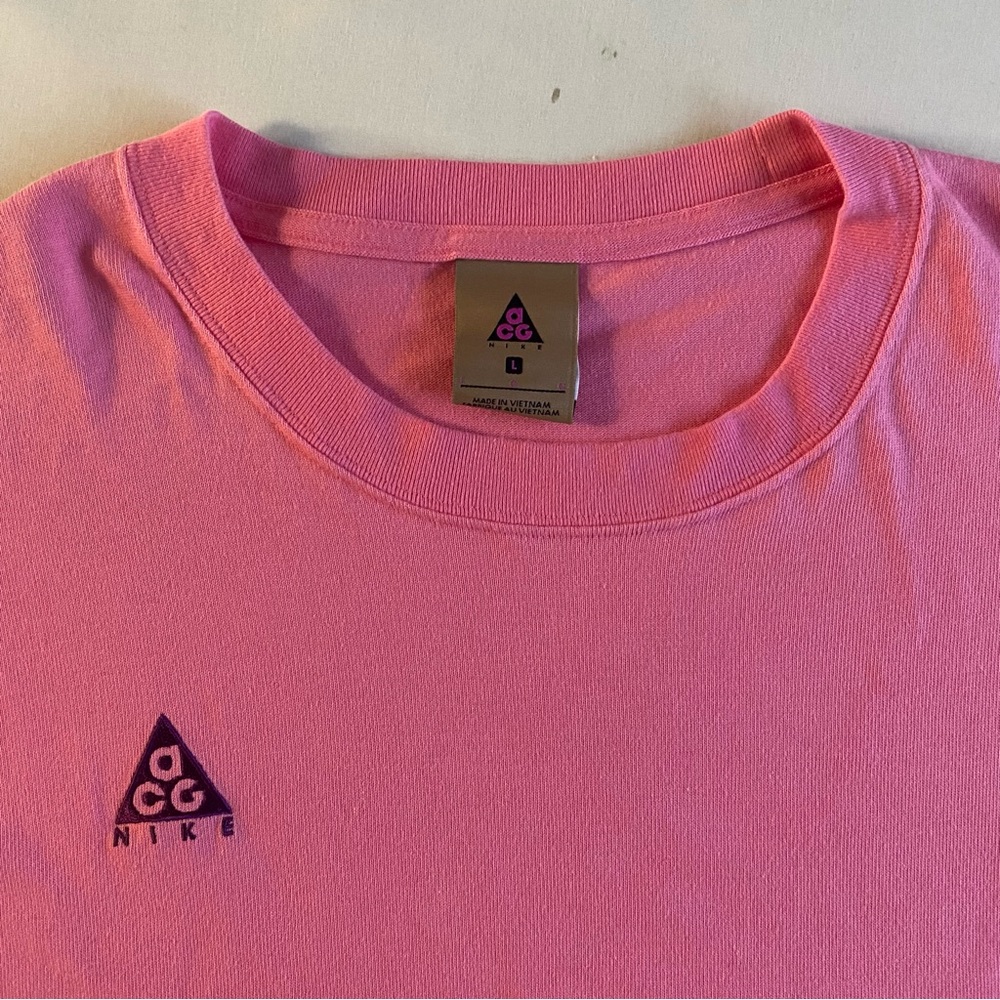 Nike ACG Shirt Men L LOOSE Embroidered Logo Crew Neck Long Sleeve - Picture 3 of 14